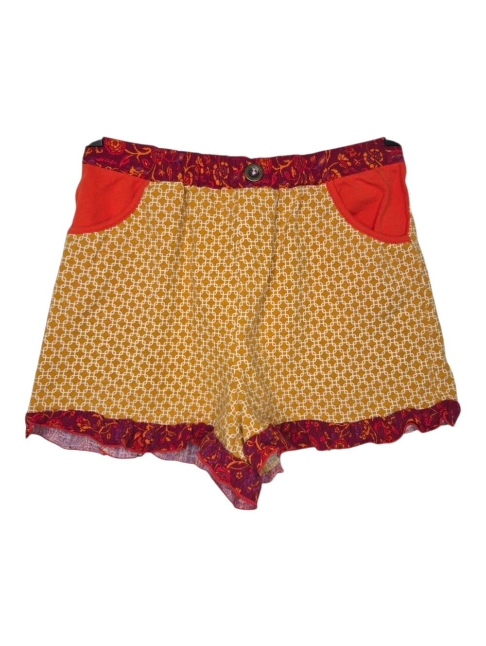 Matilda Jane Youth Girls Enchanted Garden Woodrose Mixed Print Ruffle Shorts 10
